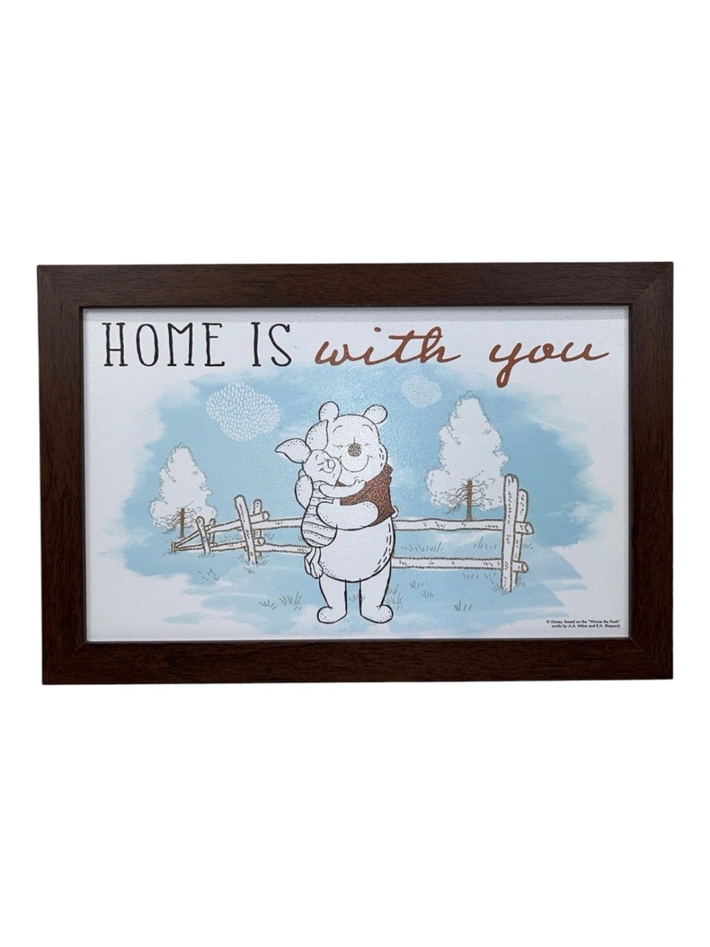 Winnie the Pooh wall sign decor 12" x 18" Home Is With You